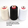 12 x Coats Overlocker 120 Thread: Black, White & Cream 
