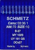 10 x Schmetz Overlocker B-27 / MY 1023 / UY 191 GS / DCx27