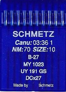 10 x Schmetz Overlocker B-27 / MY 1023 / UY 191 GS / DCx27