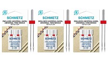 Schmetz (Universal) Twin 2.5/80, 3 Packs of 2 (BULK DISCOUNT!)