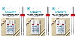 Schmetz (Universal) Twin 2.5/80, 3 Packs of 2 (BULK DISCOUNT!)