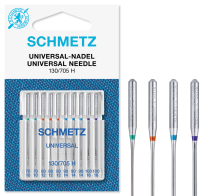 Schmetz Universal Needles, Assorted Sizes 70/10 - 100/16, Pack of 10